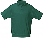 Unisex Interlock Knit Polo Shirt with Banded Bottom - Short Sleeve