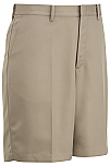 Boys Microfiber Shorts - Flat Front - #7912/7913 - Khaki