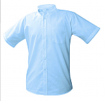 Boys Oxford Dress Shirt - Short Sleeve - Light Blue