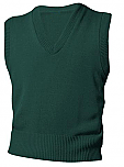 Unisex V-Neck Sweater Vest - Hunter Green