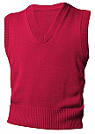 Unisex V-Neck Sweater Vest - Red