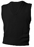 Unisex V-Neck Sweater Vest - Black