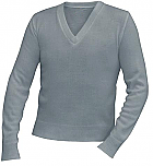 Unisex V-Neck Pullover Sweater - Grey