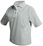 Unisex Mesh Knit Polo Shirt - Short Sleeve - Grey