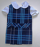 18 Inch Doll Jumper - Drop Waist with Peter Pan Blouse - Plaid #03/17P