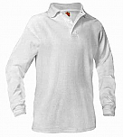 Our Lady of Peace - Unisex Interlock Knit Polo Shirt - Long Sleeve