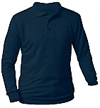 Saint John School of Little Canada - Unisex Interlock Knit Polo Shirt - Long Sleeve