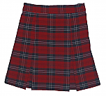 Traditional Waist Skirt - Kick Pleats - 100% Polyester Plaid