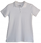 Stella Maris Academy - Girls Fitted Interlock Knit Polo Shirt - Short Sleeve