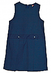 St. Croix Preparatory Academy - Drop Waist Jumper - Box Pleats - 100% Polyester - Navy Blue