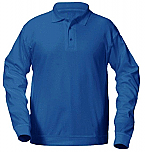 St. Helena Catholic School - Unisex Interlock Knit Polo Shirt with Banded Bottom - Long Sleeve