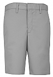 Boys Modern Fit Twill Shorts - Flat Front - #7897/7898 - Light Grey