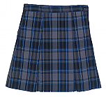 Traditional Waist Skirt - Kick Pleats - 100% Polyester - Plaid #47