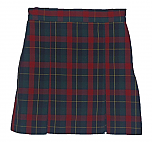 Traditional Waist Skirt - Kick Pleats - 100% Polyester - Plaid #66