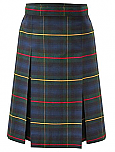 Traditional Waist Skirt - Kick Pleats - Polyester/Cotton - Plaid #55