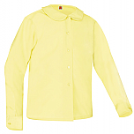 Girls Peter Pan Collar Blouse - Long Sleeve - Yellow