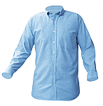 Girls Oxford Dress Shirt - Long Sleeve - Light Blue