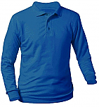St. Peter's School - Unisex Interlock Knit Polo Shirt - Long Sleeve