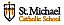 St. Michael Catholic School Logo - White