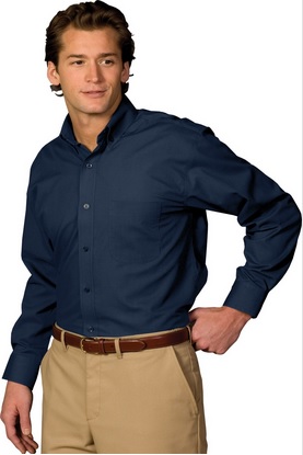 Spire Credit Union - Mens Lightweight Poplin Dress Shirt - Long Sleeve