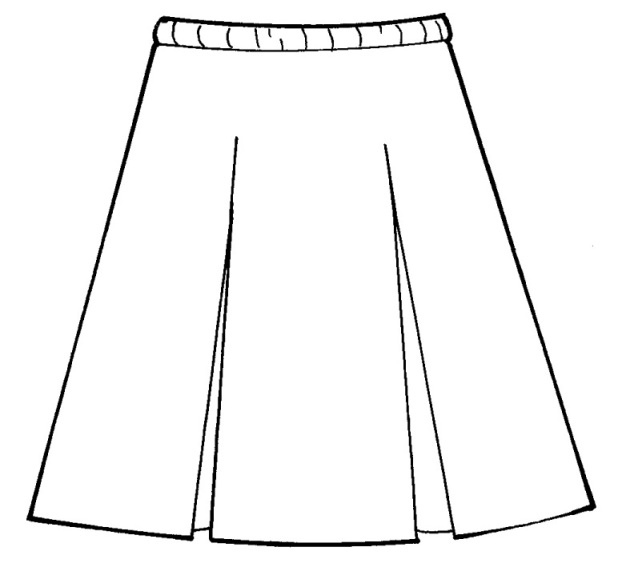 Traditional Waist Skirt - Kick Pleats - Polyester/Cotton