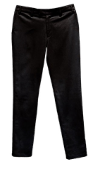 Girls Mid-Rise Slender Fit Flat Front Pants with Stretch #2526 - Black