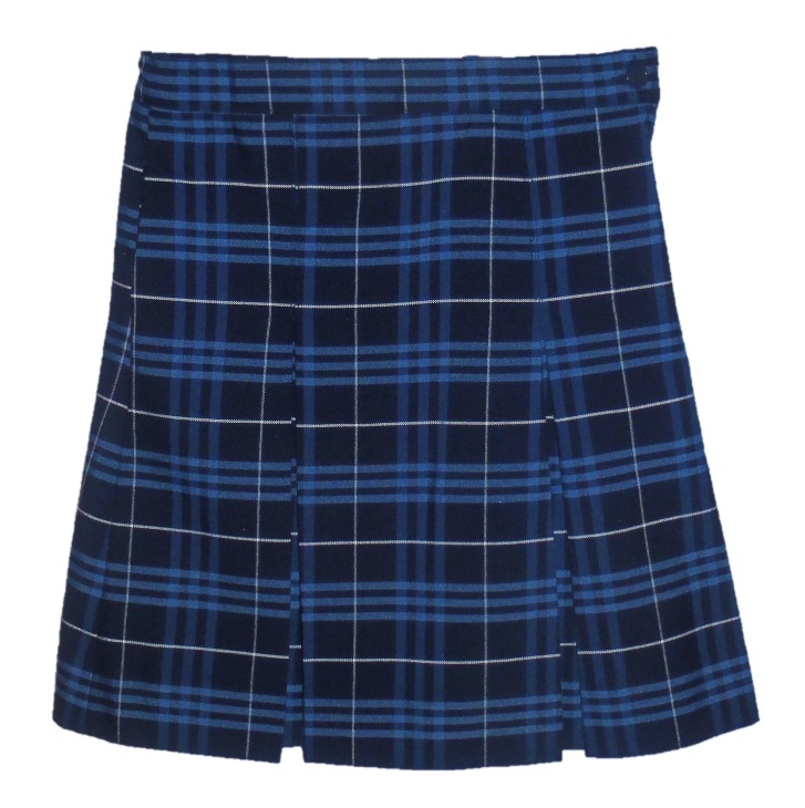 Traditional Waist Skirt - Kick Pleats - 100% Polyester - Plaid #03/17P