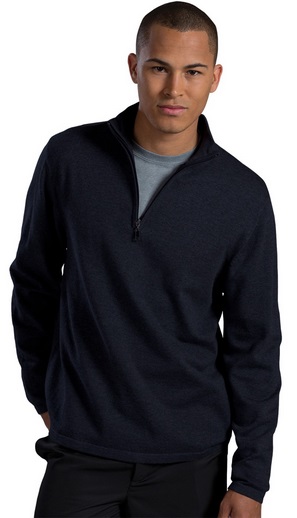 Spire Credit Union - Mens  Zip Fine Gauge Sweater