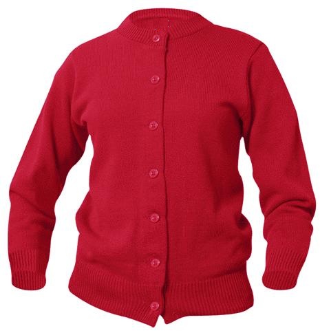 Holy Family Academy - Girls Crewneck Cardigan Sweater