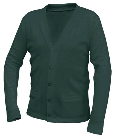 St. Luke the Evangelist - Unisex V-Neck Cardigan Sweater with Pockets