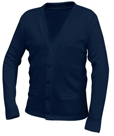 Jie Ming - Unisex V-Neck Cardigan Sweater with Pockets