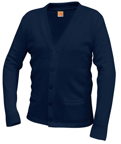Academy of Holy Angels - Unisex V-Neck Cardigan Sweater with Pockets