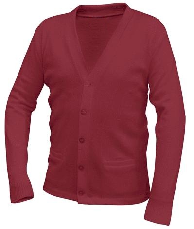 St. Hubert School - Unisex V-Neck Cardigan Sweater with Pockets