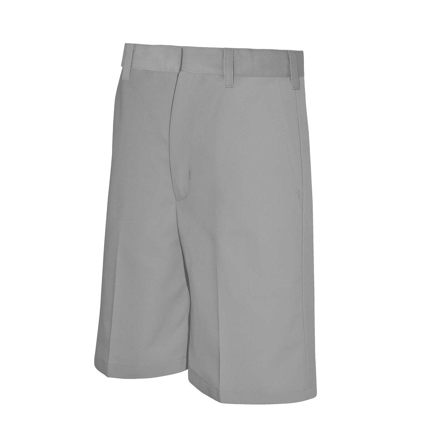 Boys Relaxed Fit Twill Shorts - Flat Front - #7099/7031 - Light Grey