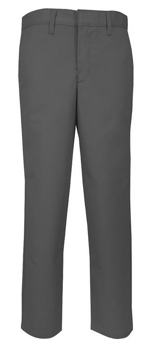 Boys Modern Fit Twill Pants - Flat Front - A+ #7893/7894 - Dark Grey