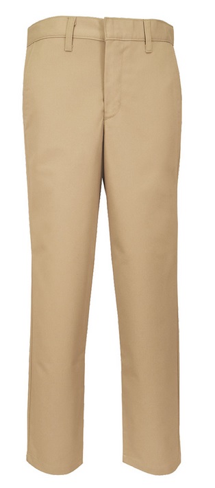 Boys Modern Fit Twill Pants - Flat Front - A+ #7893/7894 - Khaki