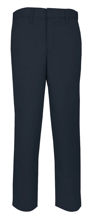 Boys Modern Fit Twill Pants - Flat Front - A+ #7893/7894 - Navy Blue