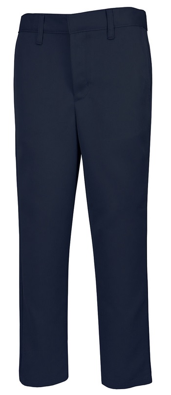 Boys Performance Microfiber Flat Front Pants - A+ 7014/7899 - Navy Blue