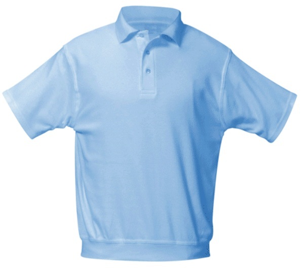 Holy Cross Catholic School - Unisex Interlock Knit Polo Shirt with Banded Bottom - Short Sleeve