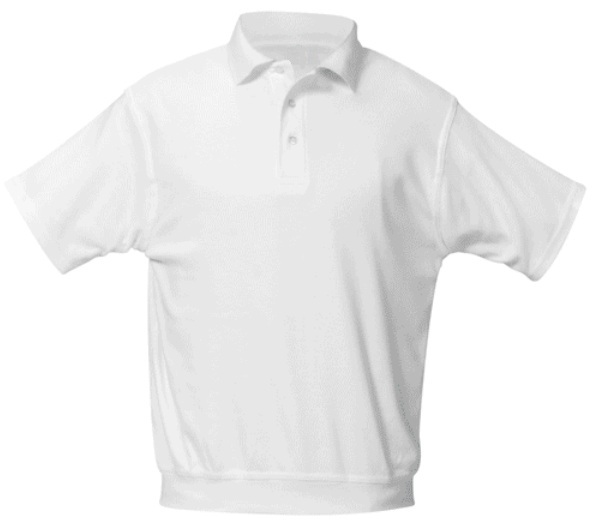 Saint Ambrose Catholic School - Unisex Interlock Knit Polo Shirt with Banded Bottom - Short Sleeve