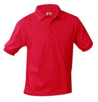 St. John the Baptist - Vermillion - Unisex Interlock Knit Polo Shirt - Short Sleeve