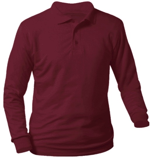 St. Francis Xavier - Unisex Interlock Knit Polo Shirt - Long Sleeve