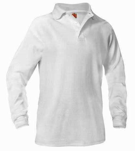 Our Lady of Peace - Unisex Interlock Knit Polo Shirt - Long Sleeve