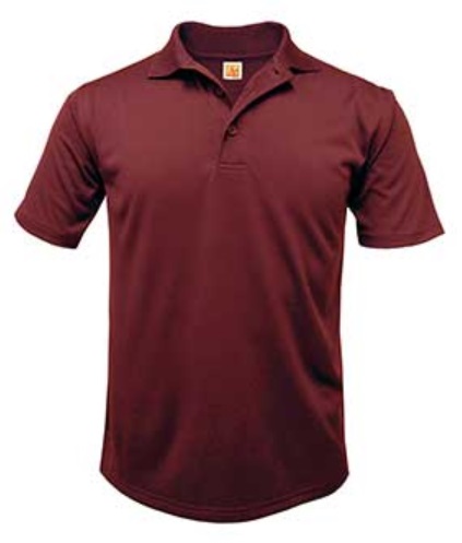 Shakopee Area Catholic School - Unisex Performance Knit Polo Shirt - Moisture Wicking - 100% Polyester - Short Sleeve