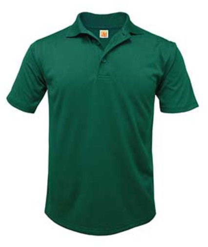 Saint John School of Little Canada - Unisex Performance Knit Polo Shirt - Moisture Wicking - 100% Polyester - Short Sleeve