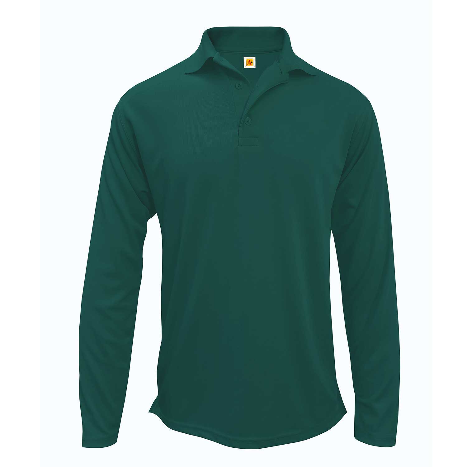 Hill-Murray School - Unisex Performance Knit Polo Shirt - Moisture Wicking - 100% Polyester - Long Sleeve