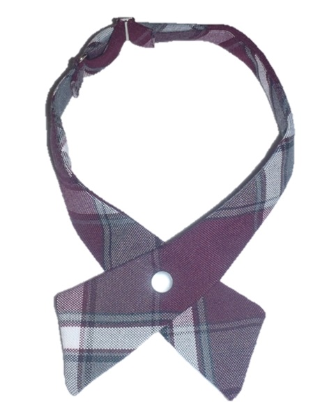 Girls Crossover Neck Tie - Plaid #91