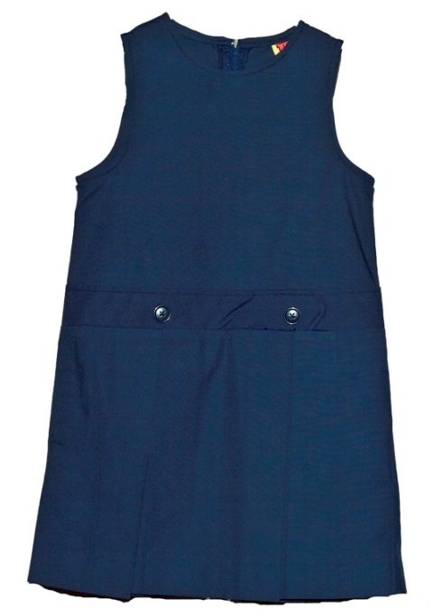 St. Croix Preparatory Academy - Drop Waist Jumper - Box Pleats - 100% Polyester - Navy Blue