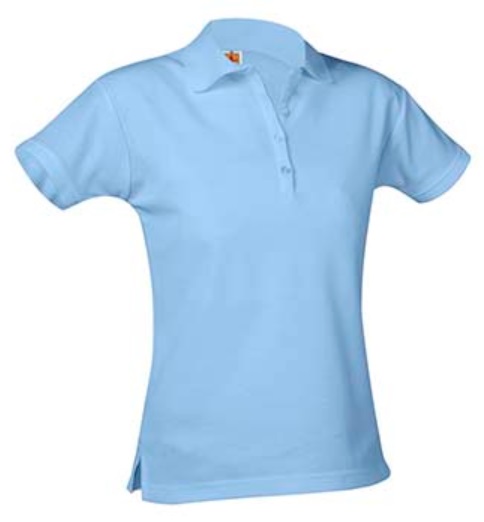 Holy Spirit Catholic School - Girls Fitted Knit Polo Shirt - Short Sleeve