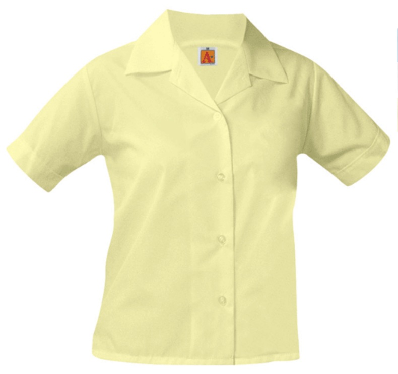 Girls Classic Collar Blouse - Short Sleeve